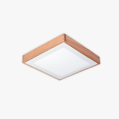 Panel de aplicar cuadrado de madera paraíso 18W 3000K 24x24cm